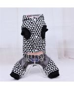 Black and white dog jumpsuit