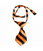 Festive tie for dogs and cats - black and orange striped