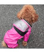 manteau de pluie pour chien en rose