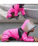 manteau de pluie rose pour chien