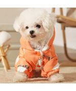 Waterproof fur-lined dog jumpsuit