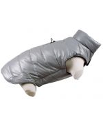 Waterproof dog jacket with fur lining - Silver