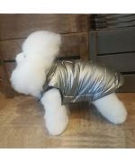 Waterproof dog jacket with fur lining - Silver