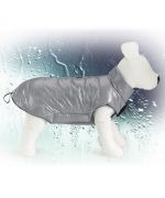 Waterproof dog jacket with fur lining - Silver