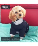 mono impermeable negro para perros