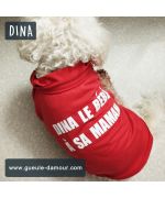 dina petite bichon et son tshirt personnalisé