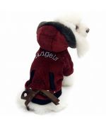 Elegante chaqueta para perro en miniatura con piel, diseño barato y moda, boca de amor, tienda de mascotas, moda nancy