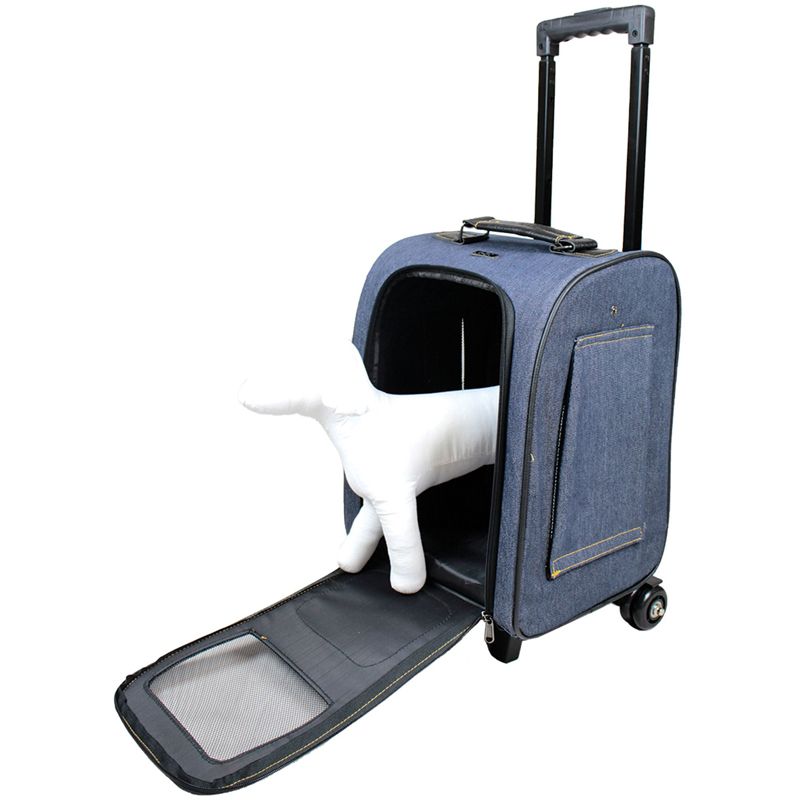 Acheter Valise à roulettes pour chien et chat, valise transparente, sac à  dos respirant pour animal de compagnie, poussette